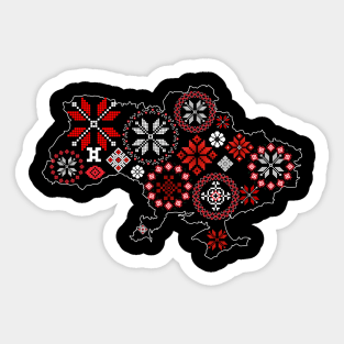 Ukrainian embroidery. Vyshyvanka.East slavic. Sticker